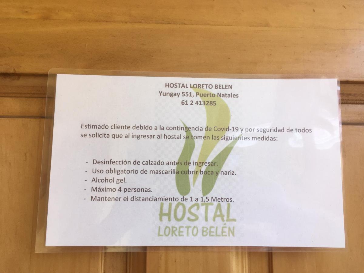 Hostal Loreto Belen Hostel Puerto Natales Exterior photo